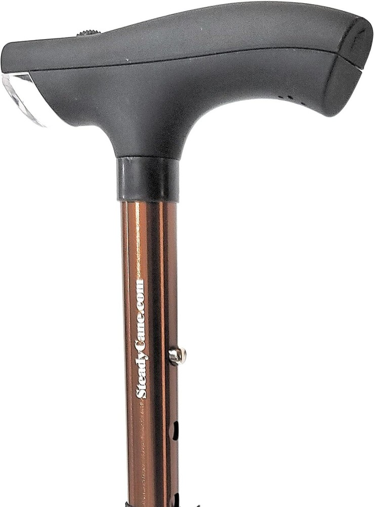 Best Stand up Cane With Light - Foldable - Adjustable - Bronze