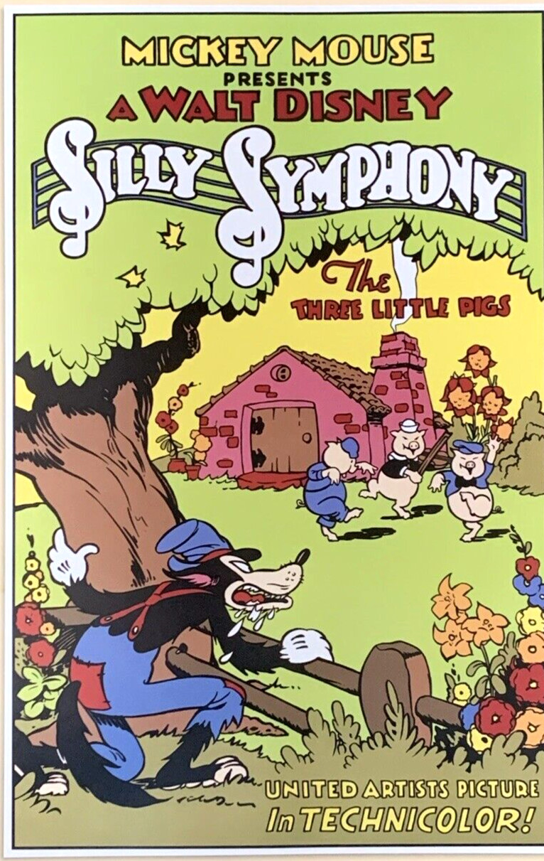 Mickey Mouse Silly Symphony 1932 Just Dogs Movie Walt Disney United Artist #0031