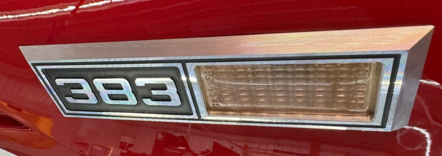 1968 Chevelle Impala Nova '454' Emblem Marker Light Bezel Front Fender Billet