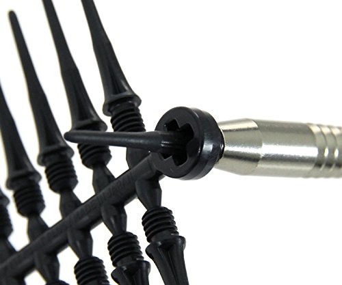 Cosmodarts Fit Point Plus Tip, Black, 50 Count