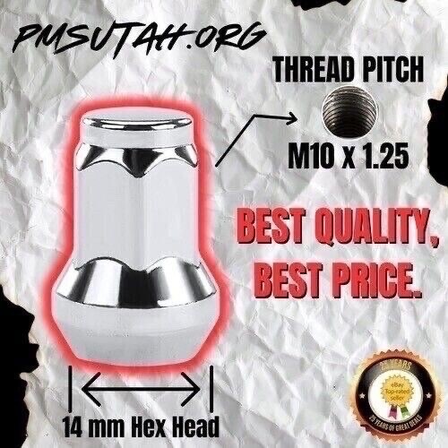 16 Bulge Lug Nuts 2009-2026 Yamaha YFZ 450R YFZ450R ATV Wheel Rim Nut Black