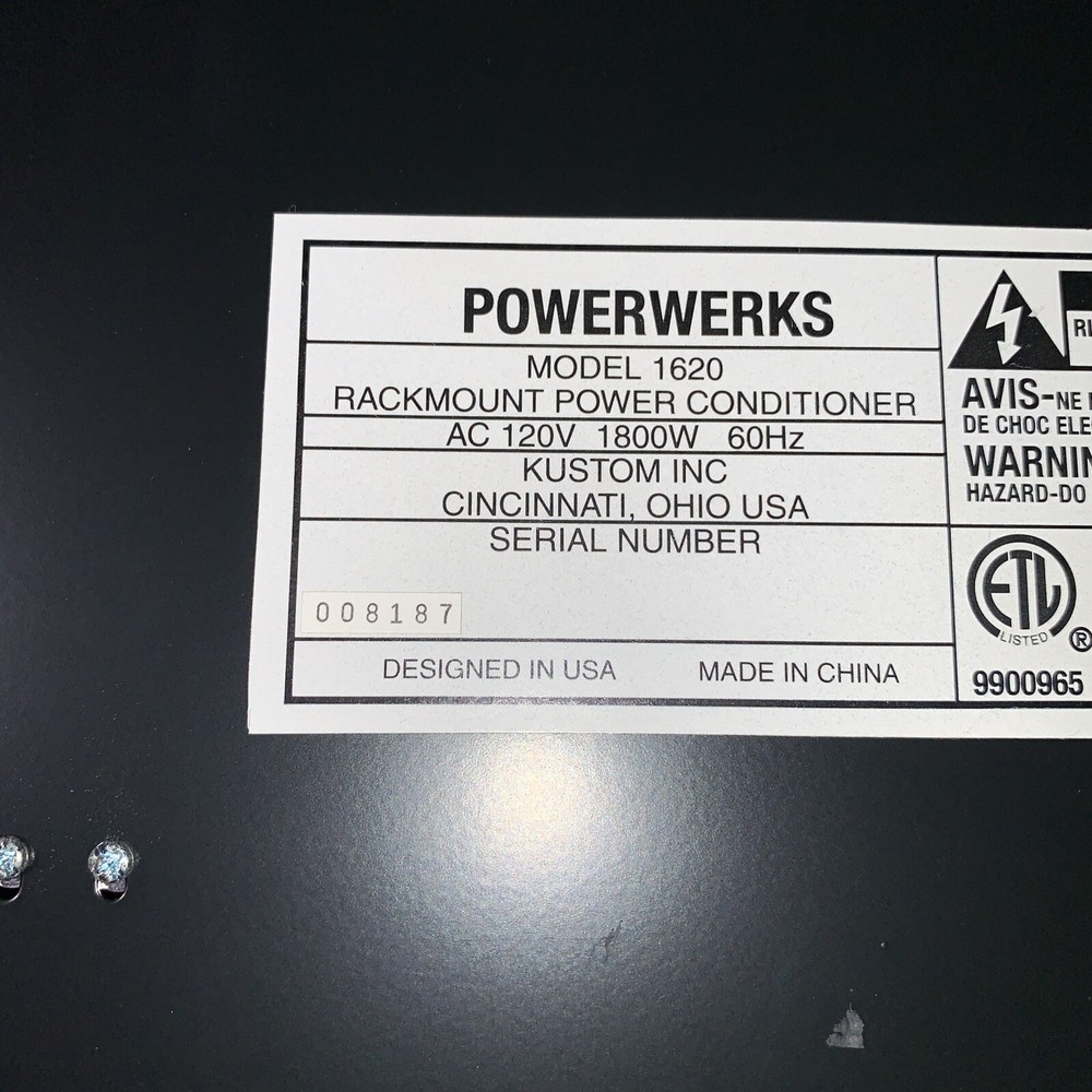 Powerwerks Power Pro 1620 Power Conditioner