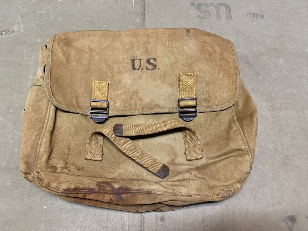 ORIGINAL WWII US AIRBORNE PARATROOPER M1936 MUSETTE JUMP BAG- 1940 POWERS CO