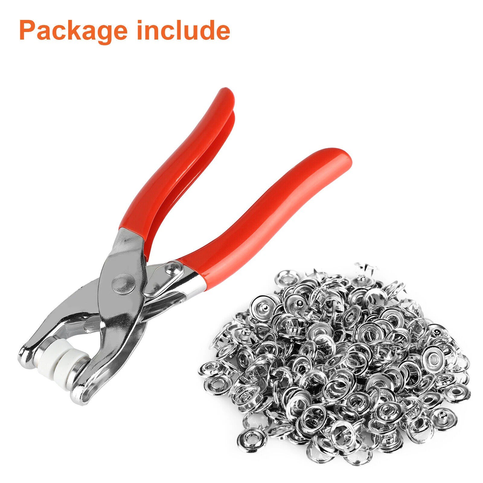 100 Pcs 9.5mm Snap Fasteners Kit with Pliers for Fabric Crafting & Clothes