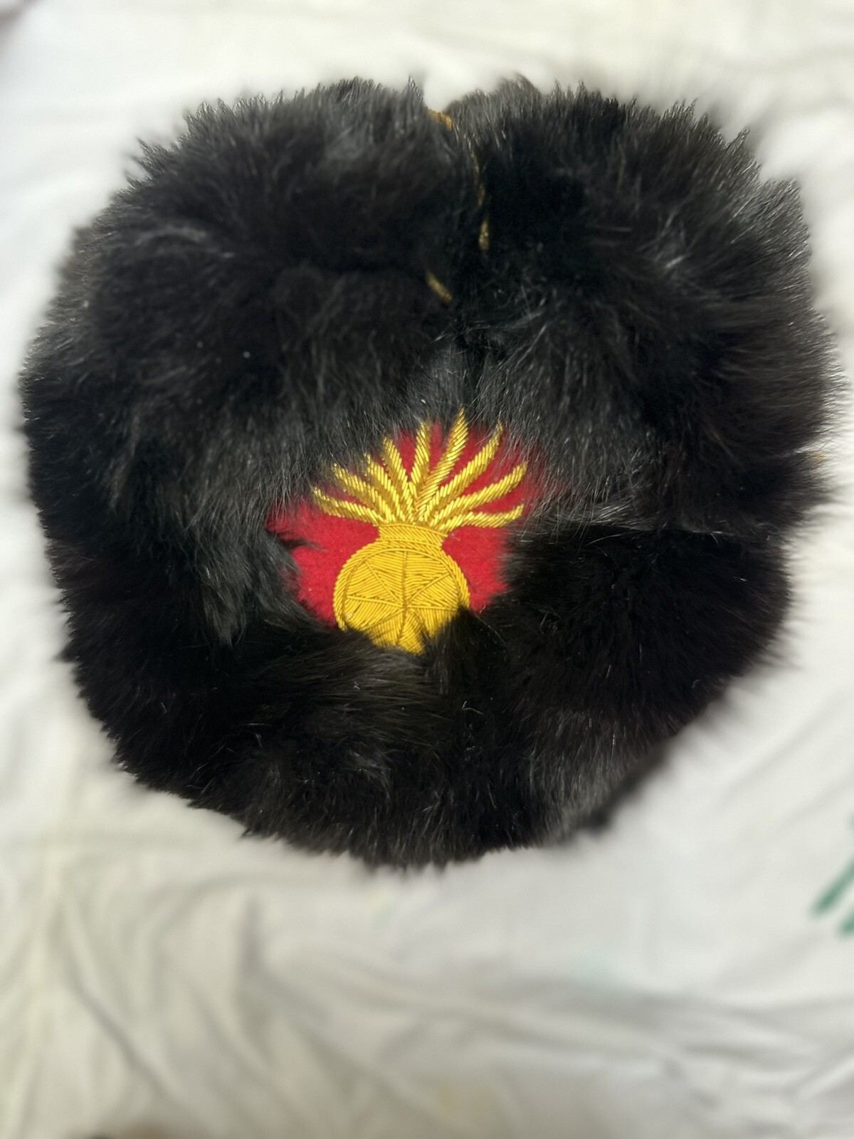 French Napoleonic Bearskin Hat for infantry of guard Officers