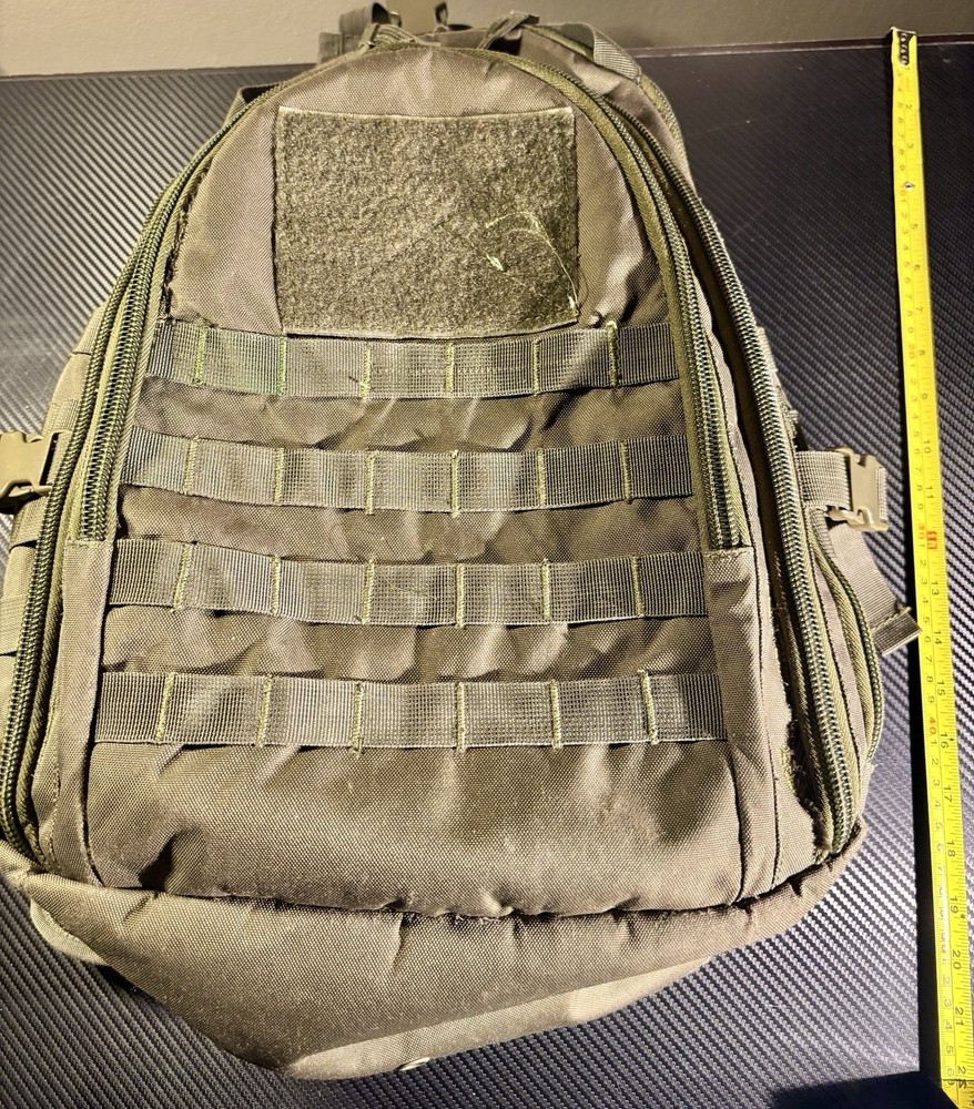 Repaired  condor MOLLE TACTICAL sling backpack large OD GREEN
