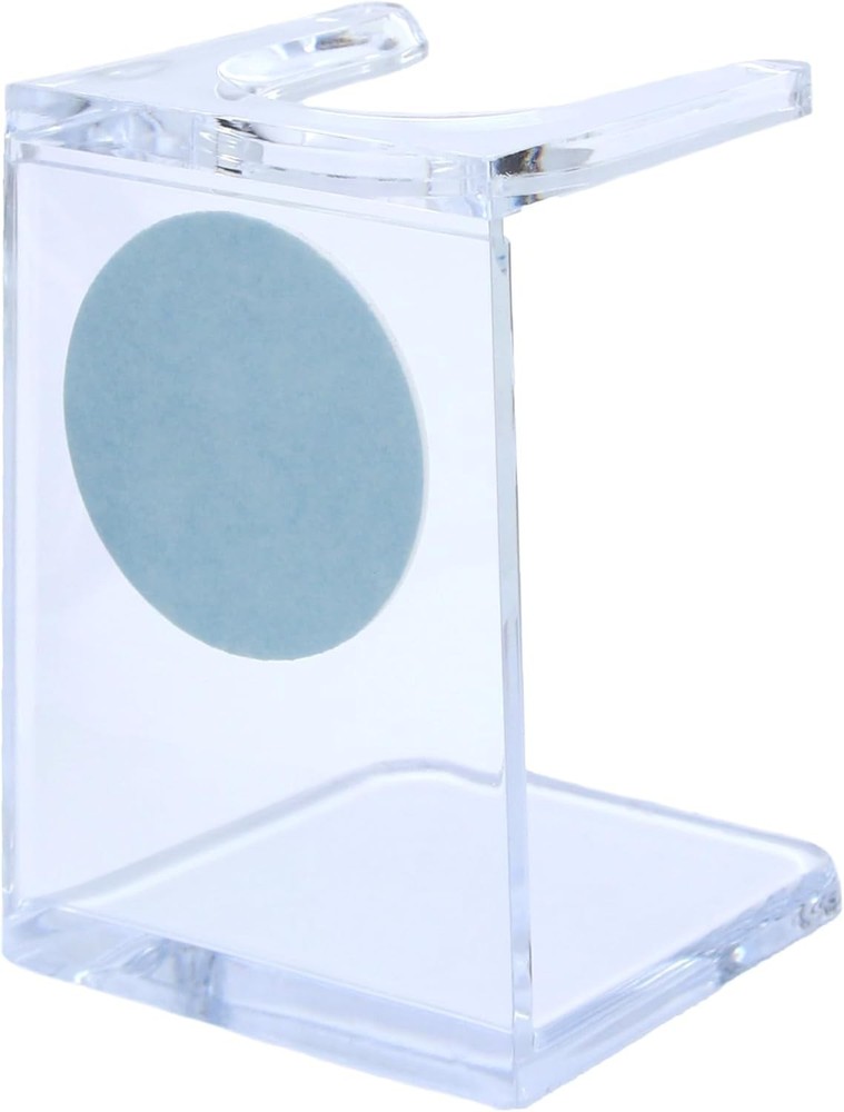 EDWIN JAGGER Clear Plastic Large Neck Shaving Brush Drip Stand NEW