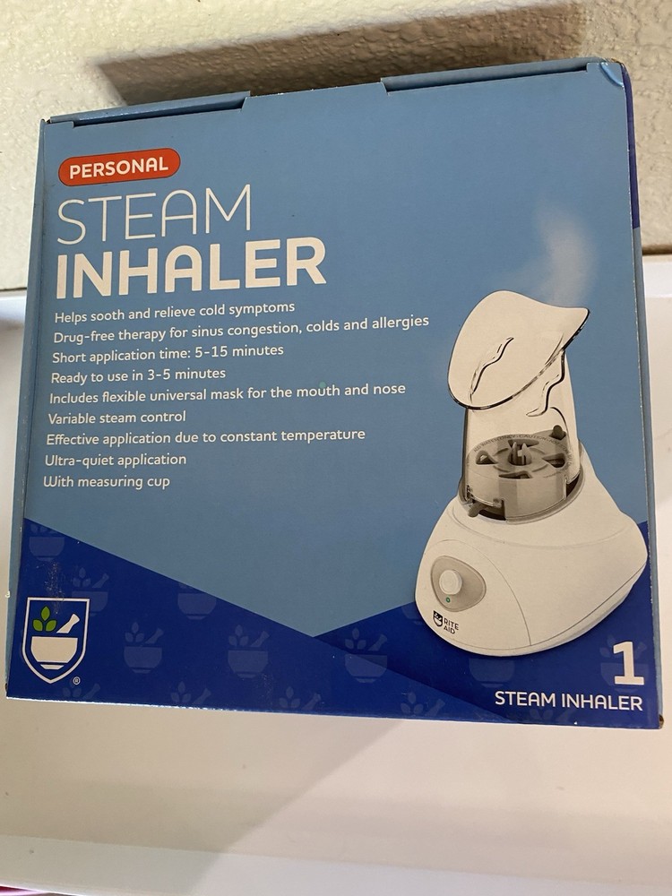 NEW PERSONAL STEAM INHALER INCLUDES UNIVERSAL MASK INTERTEK COMPACT SIZE