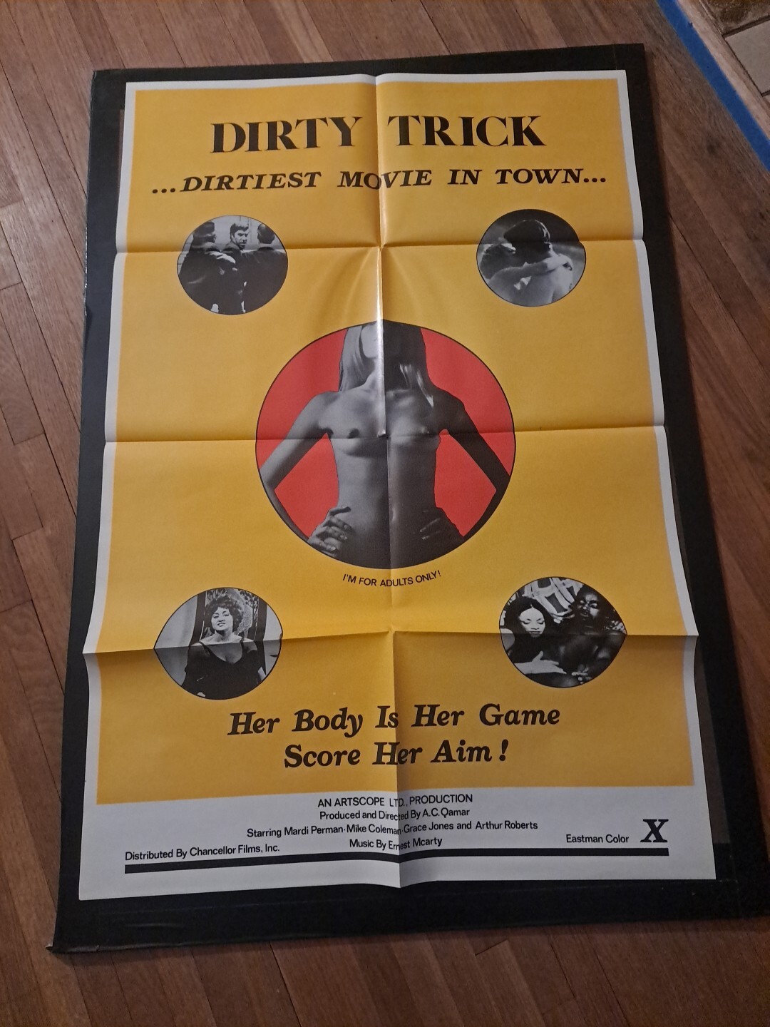 DIRTY TRICK Original Movie Poster 1972 Mardi Perman 27x41