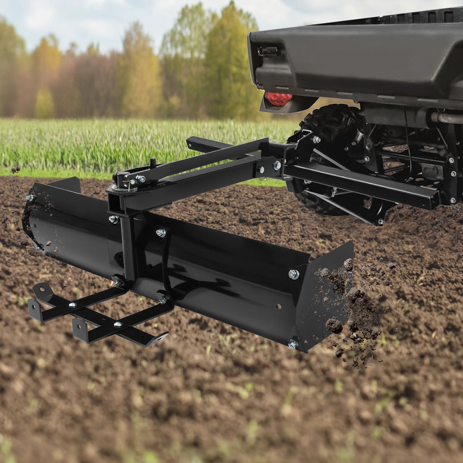 38" Tractor Tow Behind Box Scraper Blade Steel Lawn Tractor W/ Adjustable Grip