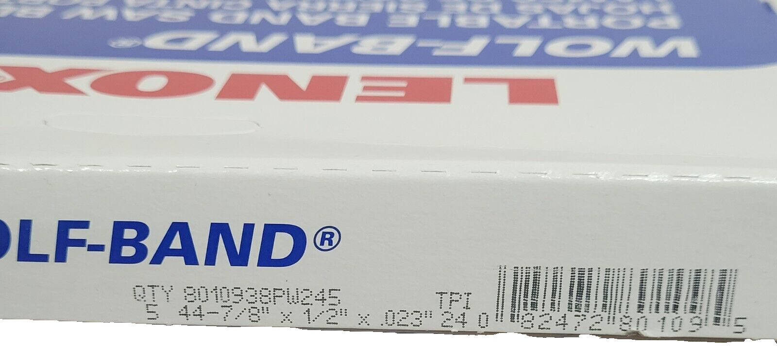 44-7/8" x 1/2 x 24 TPI Band Saw Blade Lenox Wolf-band 8010938PW245 Pack of 5