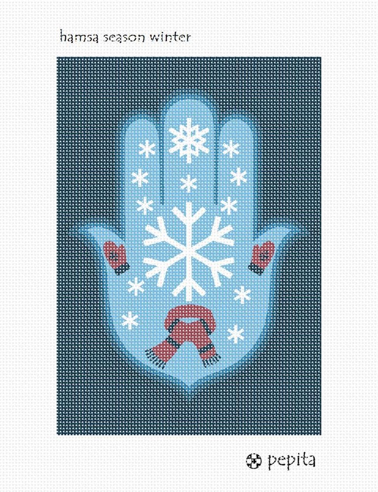Hamsa Season Winter Needlepoint Canvas