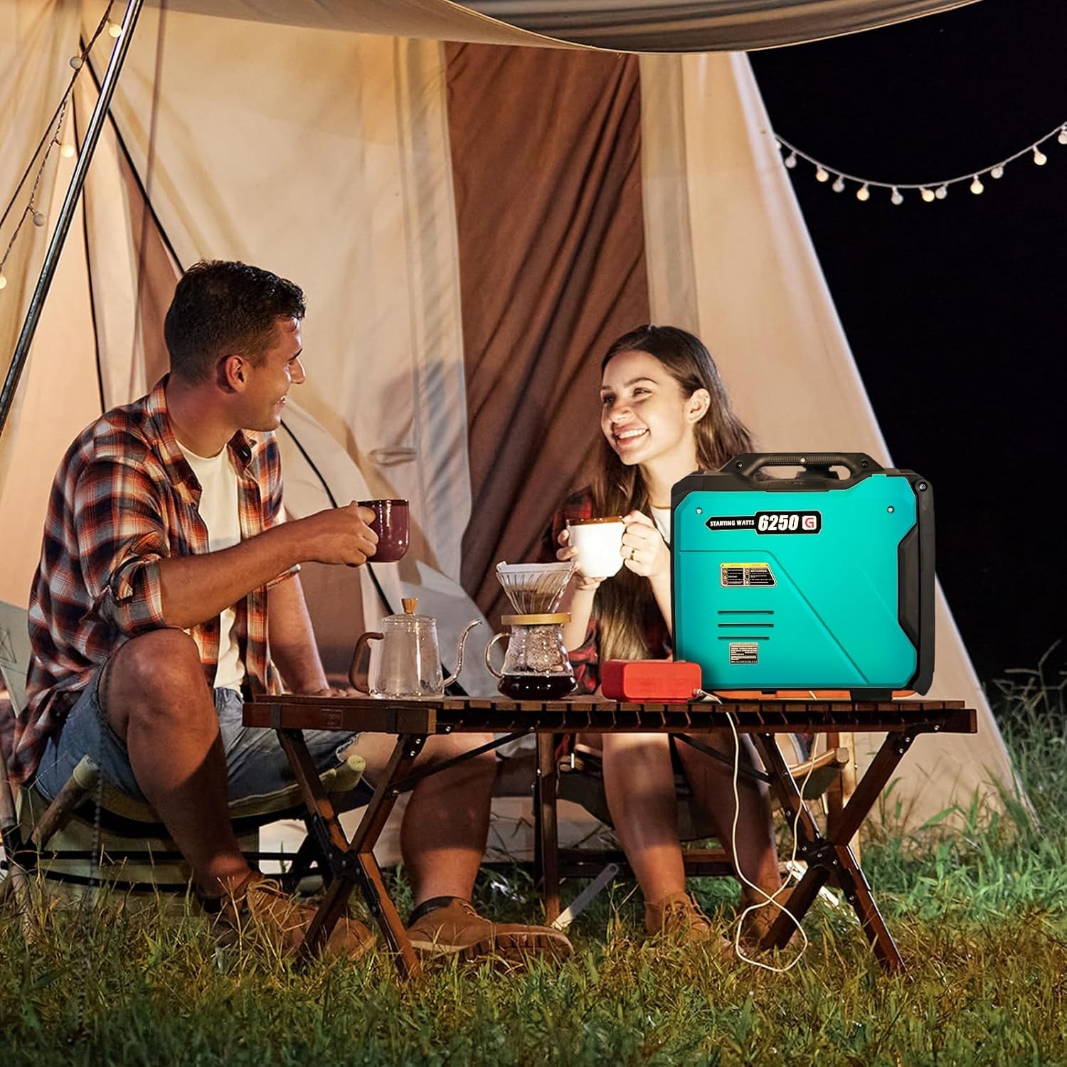 6250W Gas Powered Portable Inverter Generator with Remote Electric Start