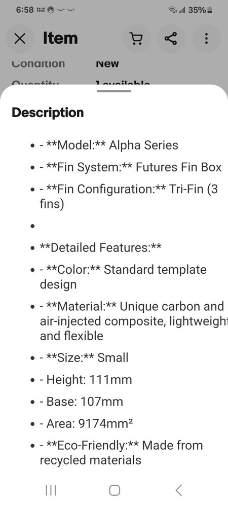 NEW Futures Alpha Thruster Set Small