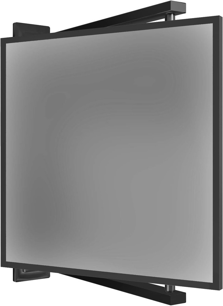 Matte Black 11" Square Pivot-N-Vue Double Hinged Mirror with Adjustable Angles