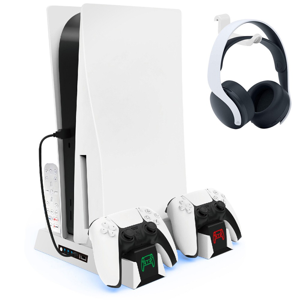 For Playstation 5 PS5 Controller Charging Station PS5 Cooling Fan Stand +Cable