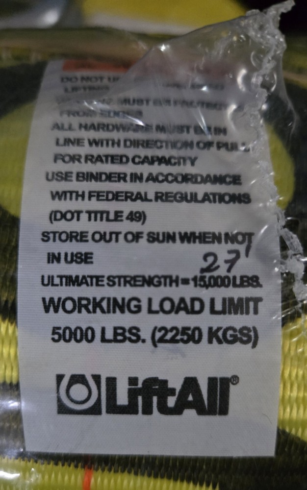 4"×27" U Hook Winch Straps From Uline.
