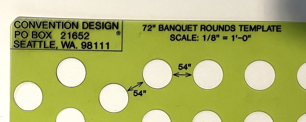 3 Convention Design Templates - 72" Rounds/Buffet/Convention