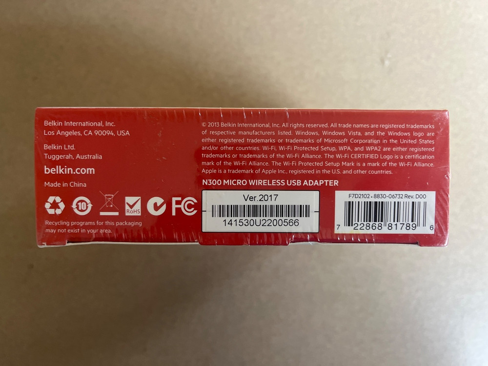 Belkin High Performance Compact Wi-Fi USB Adapter N300