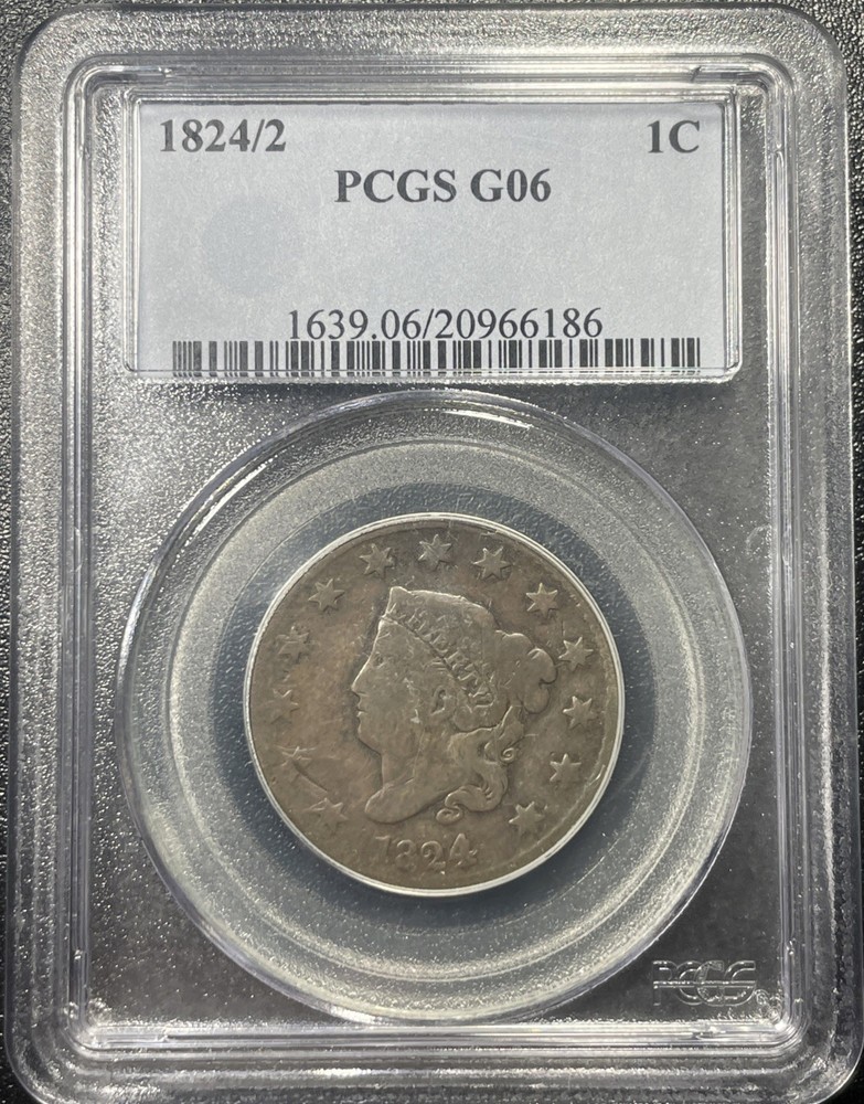 1824 Coronet Head Large Cent 1c PCGS G06