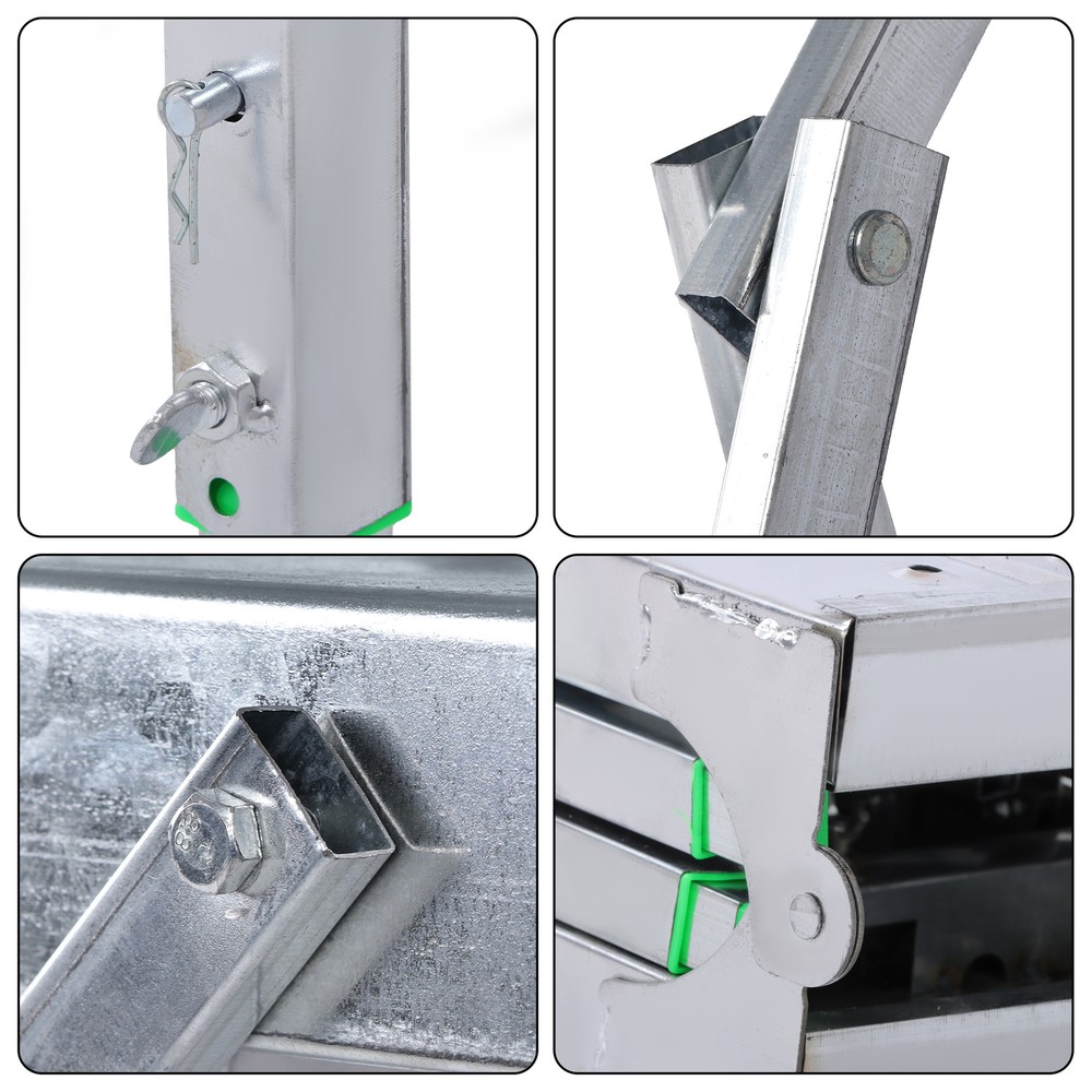 LABLT 1.6m Scaffolding, Adjustable Work Platform Scaffold Tower Ladder Stool