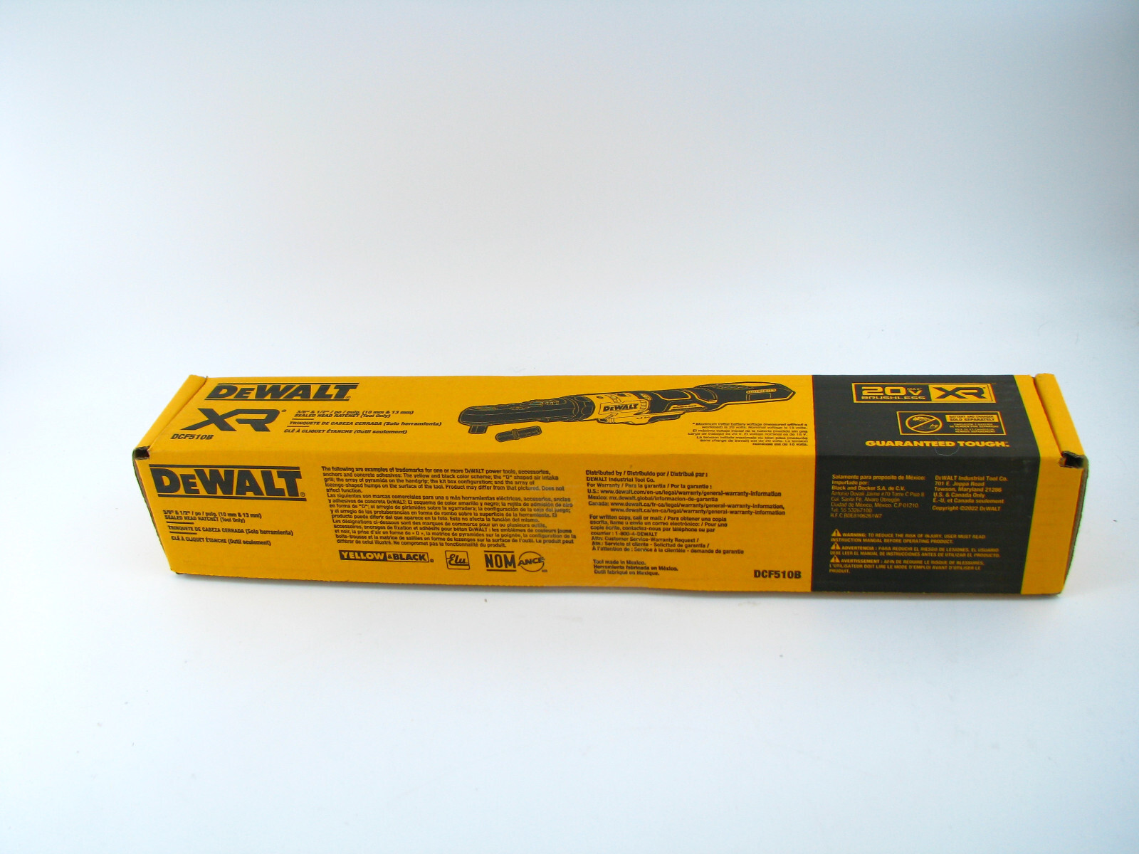 DeWALT DCF510B 20V MAX XR Brushless  3/8" & 1/2" Sealed Head Cordless Ratchet