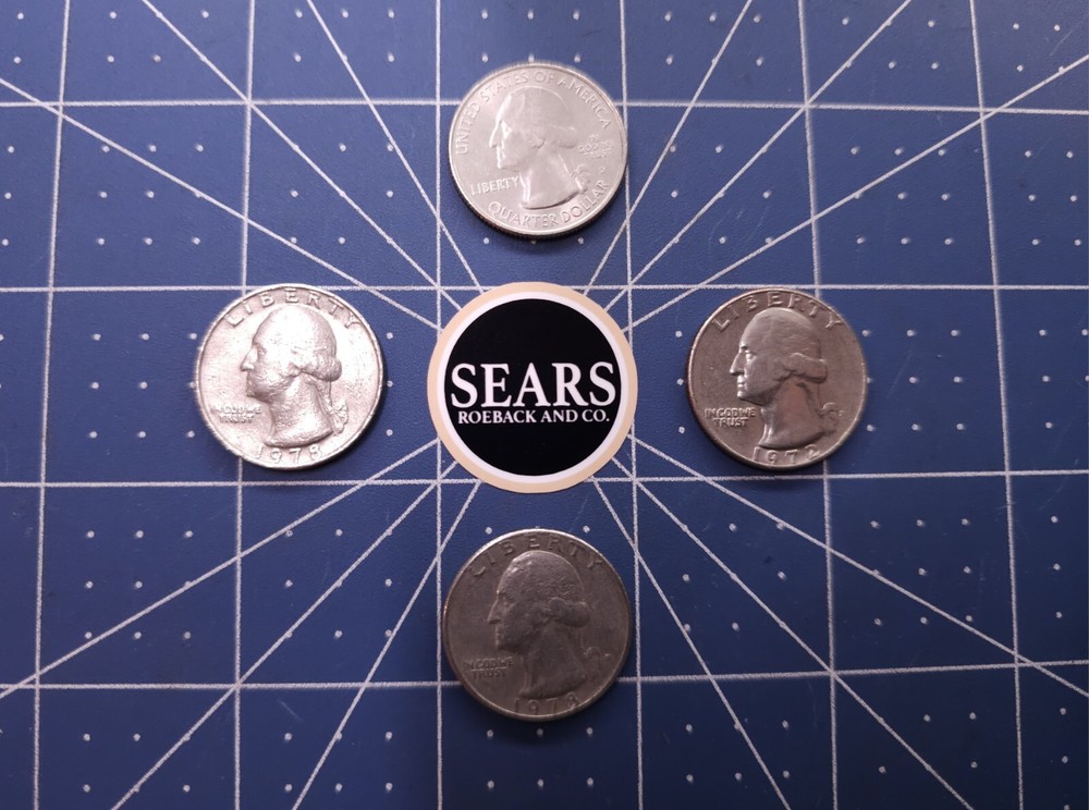 Sears Sticker "White Lettering" Edition. 3pcs
