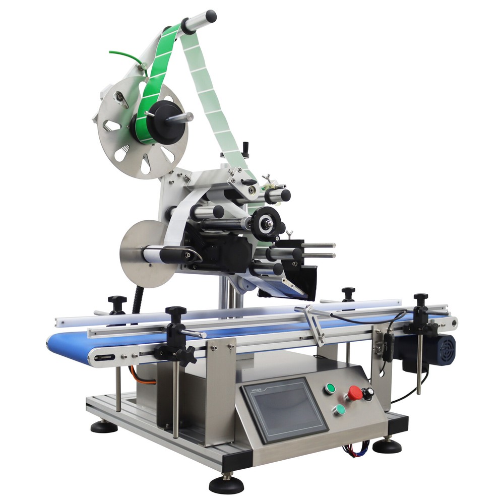 Automatic Flat Labeling Machine Desktop Conveyor Table Plane Label Machine 110V