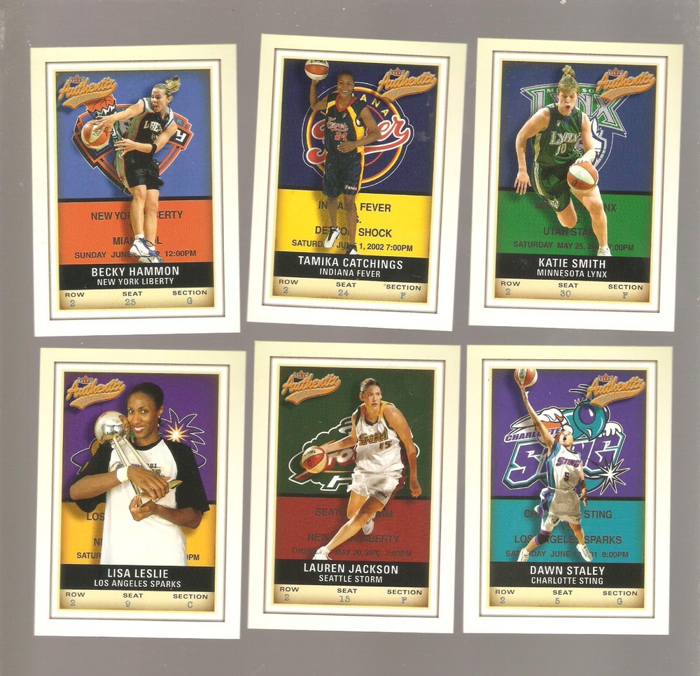 2002 authentix wnba base cards you pick from list