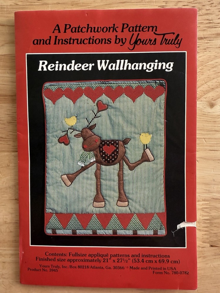 Reindeer Wallhanging, A Patchwork Pattern by Yours Truly Uncut