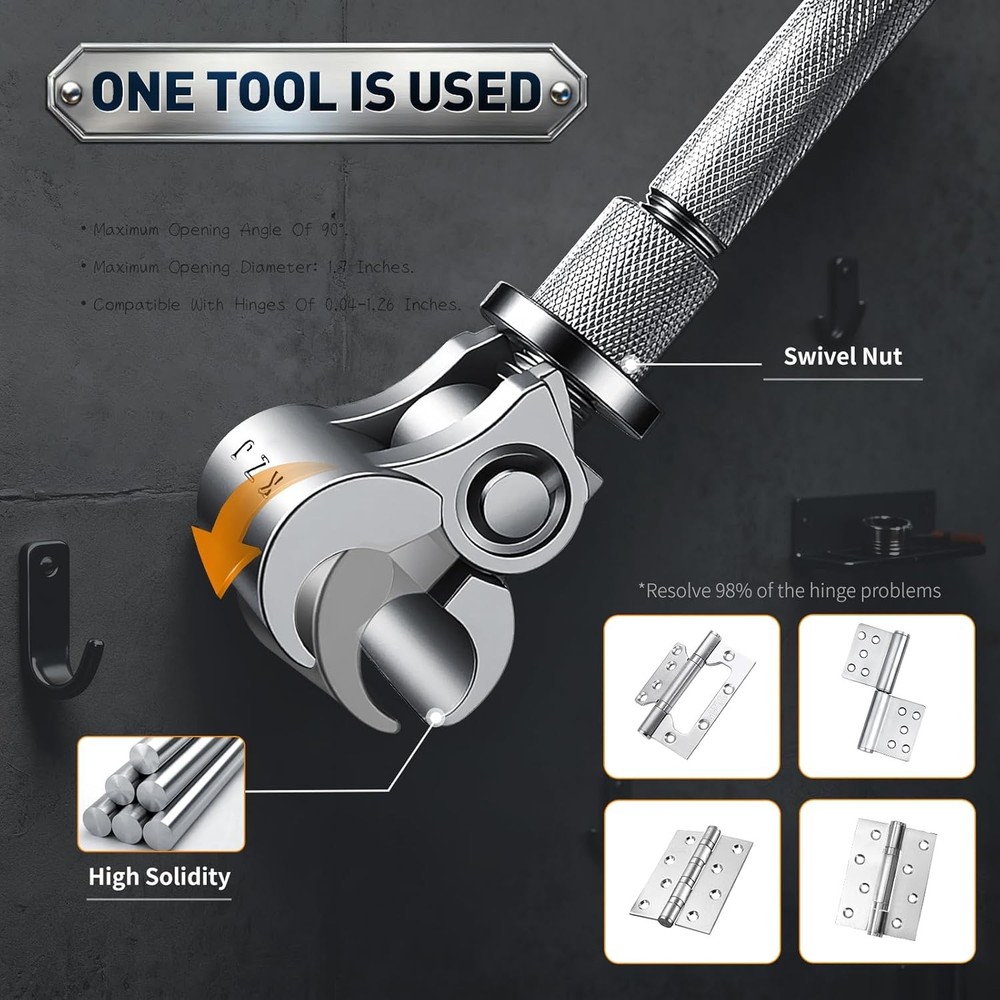 Door Hinge Adjustment Tool - Universal Hinge Alignment Device for Repair