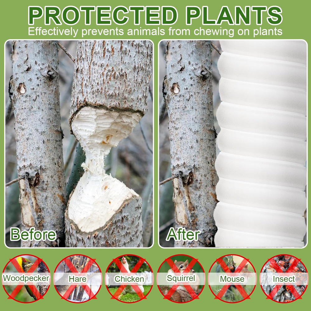 4/6/8 Pcs Tree Trunk Protector-2 Size Plastic Spiral Tree Guard Tree Trunk Prote