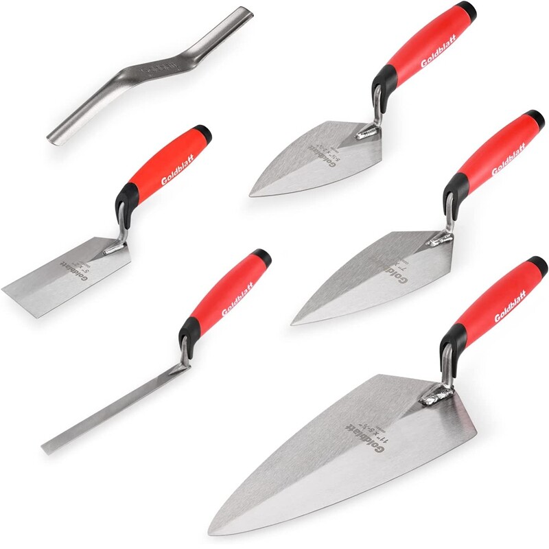 Goldblatt 6PCS Masonry Hand Tool Set Pointing Trowel Margin Tuck Pointing Trowel