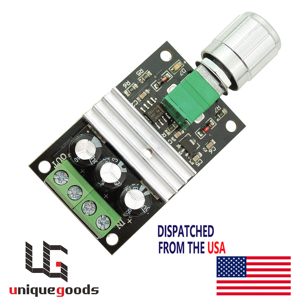 6V-24V Max 3A PWM DC Motor Speed Controller Variable Speed Regulator with Switch