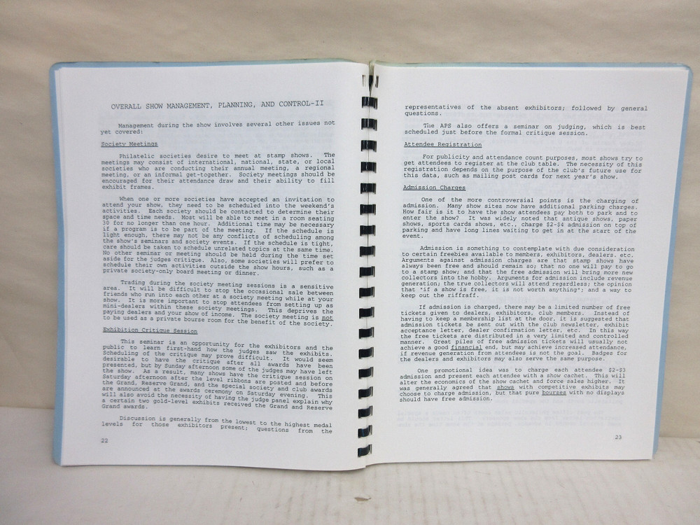 Running and Promoting Stamp Shows 1995 American Philatelic Society Book