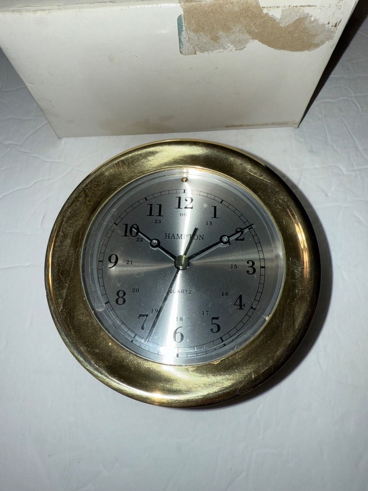 Hampton Brass Nautical Ship Yacht Quartz Clock