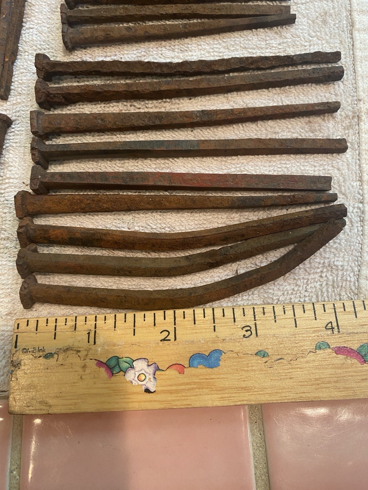 Antique Vtg Square Nails Lot 1 1/2” To 3” Almost 4#