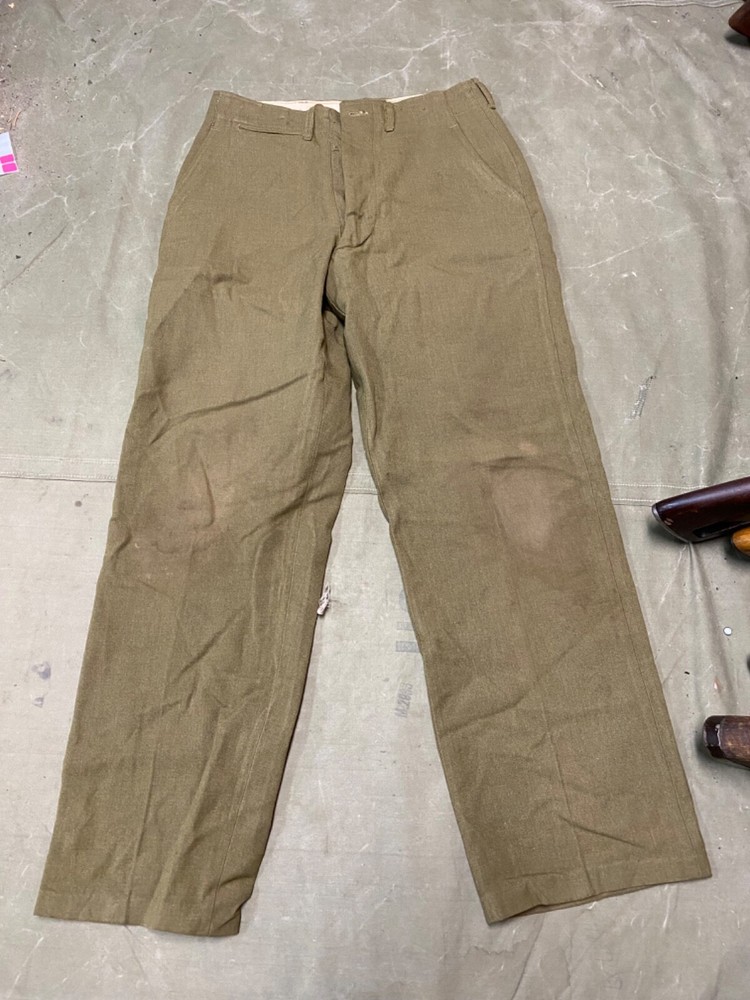ORIGINAL WWII US ARMY M1938 WOOL COMBAT FIELD TROUSERS- SMALL 31 WAIST