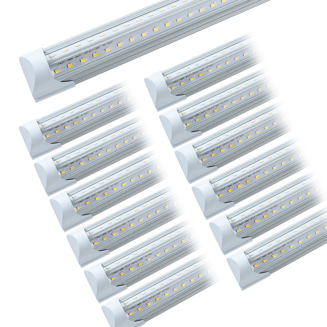 8FT T8 LED SHOP LIGHT V-SHAPE 75W 6500K Clear COOLER/ FREEZER LED Tube Light