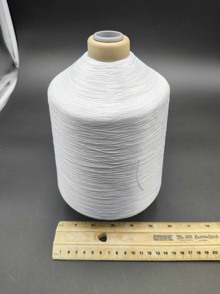 Vtg. NOS Jefferson Mills 100% Polyester White Thread - Large Spool