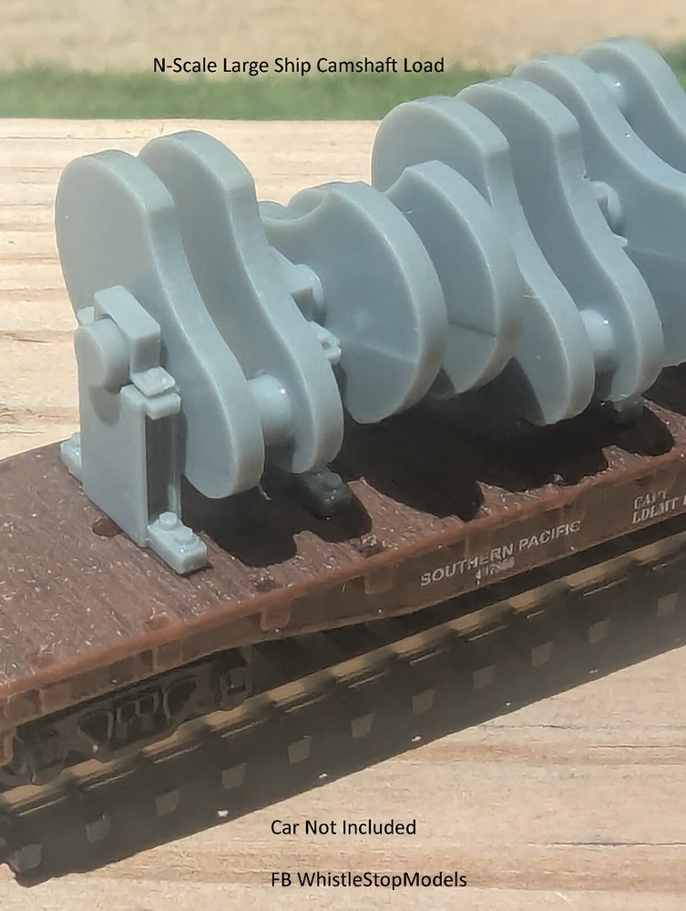 Z Scale Ship CamShaft Flat Car Load