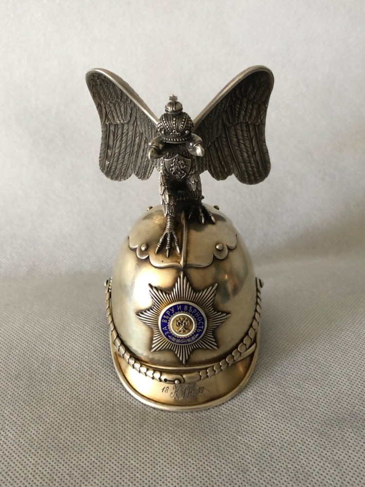 A Faberge Parcel-Gilt Silver Charka