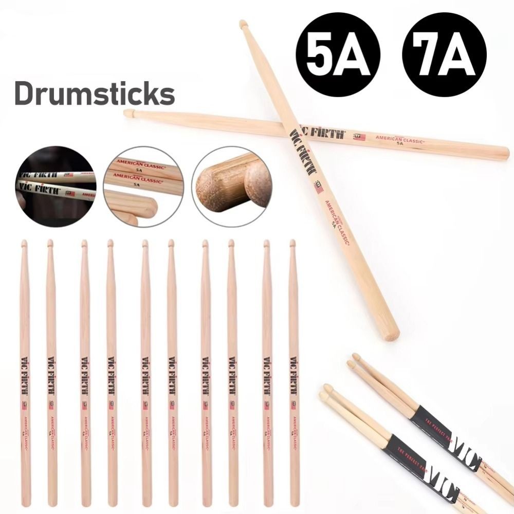 Professional Drum Sticks 5A Hickory 7A Musical Instruments Drum Sticks Pair