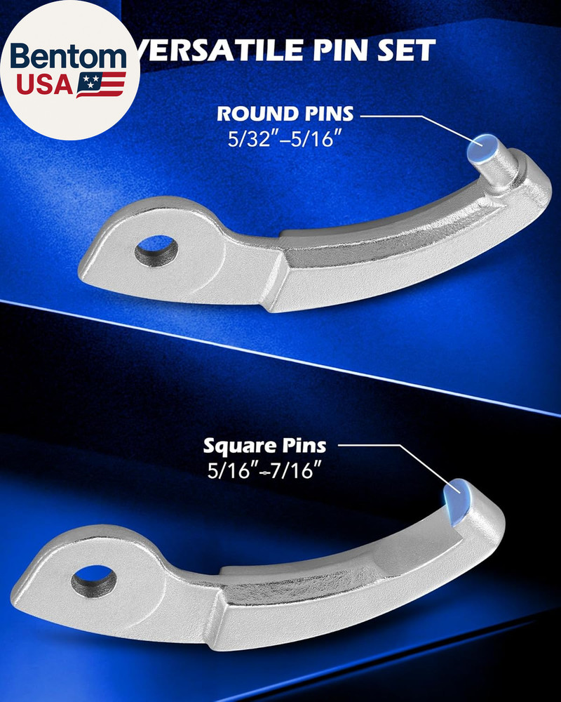 8Pc Adjustable Pin Spanner Wrench Tool Set, Spanner Nut Wrench Tools with Change