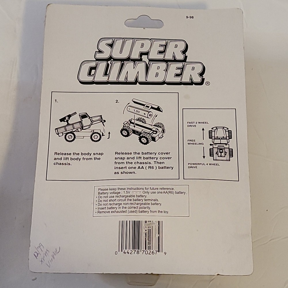 SUPER CLIMBER 4X4 3 FUNCTION SHIFT CONTROL TANK VINTAGE NEW SEALED