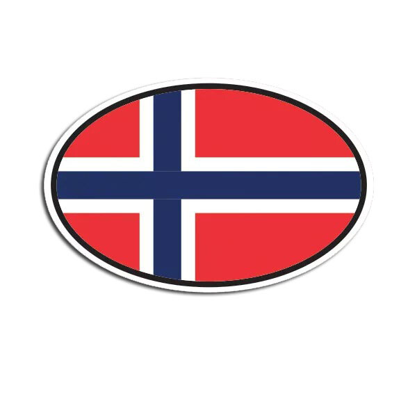 Norway Oval Sticker
