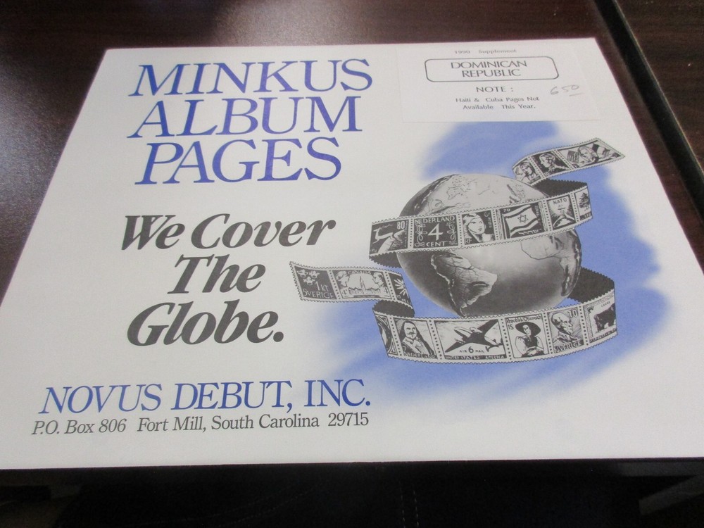 "MINKUS" 1990  SUPPLEMENT DOMINICAN REPUBLIC    W/FREE SHP.