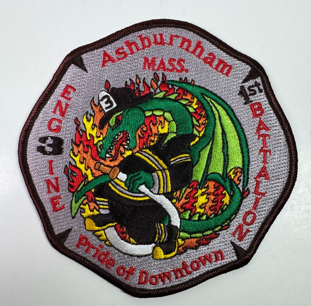 Ashburnham Fire Engine 3 Downtown 1st Battalion Massachusetts MA Patch
