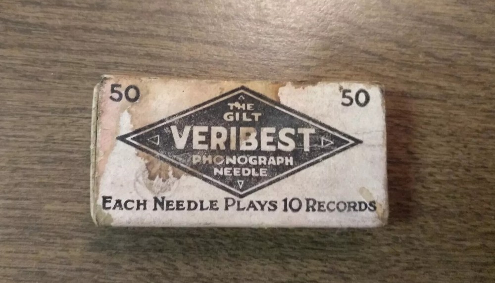 Veribest Gramophone phonograph needle Box w/ Medium Needles