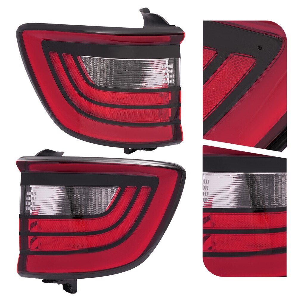 2Pc Tail Light Set For 2014-2022 Dodge Durango Left and Right Outer Tail Lamp